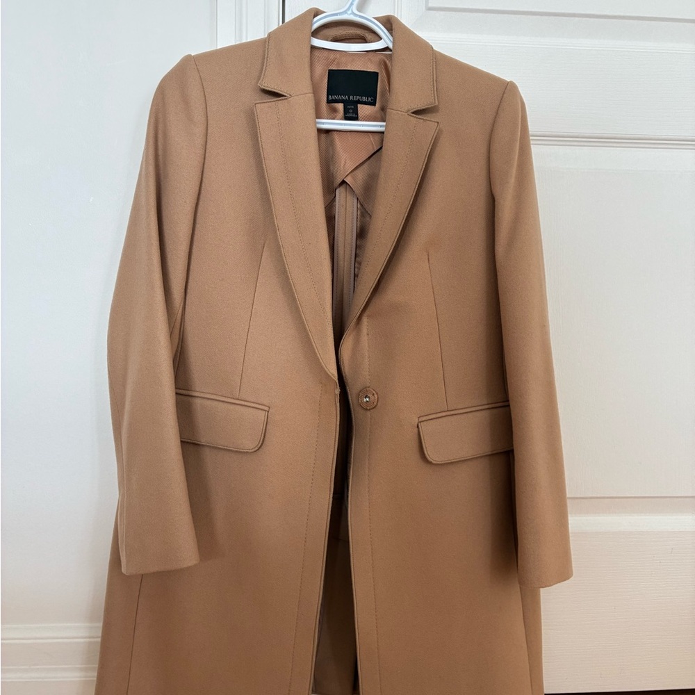 Banana Republic Beige Top Wool Coat